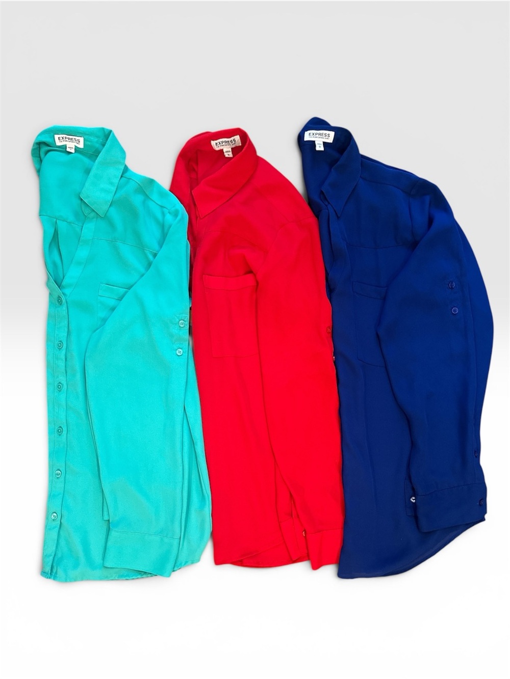 3/$24 Express Women’s Portofino Button-Up Shirt Size Lg